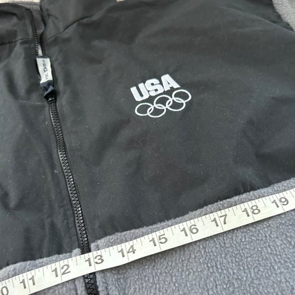 USA olympics full‎ zip team gray black sweatshirt super soft jacket size XXL - Picture 5 of 9